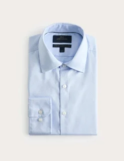 Regular Fit Luxury Pure Cotton Textured Shirt