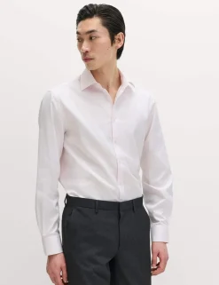 Regular Fit Luxury Pure Cotton Textured Shirt