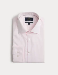 Regular Fit Luxury Pure Cotton Textured Shirt