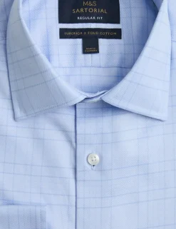 Regular Fit Luxury Pure Cotton Check Shirt