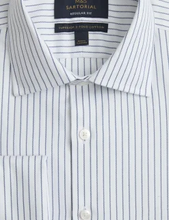 Regular Fit Luxury Pure Cotton Striped Shirt