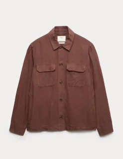 Regular Fit Lyocell Blend Overshirt