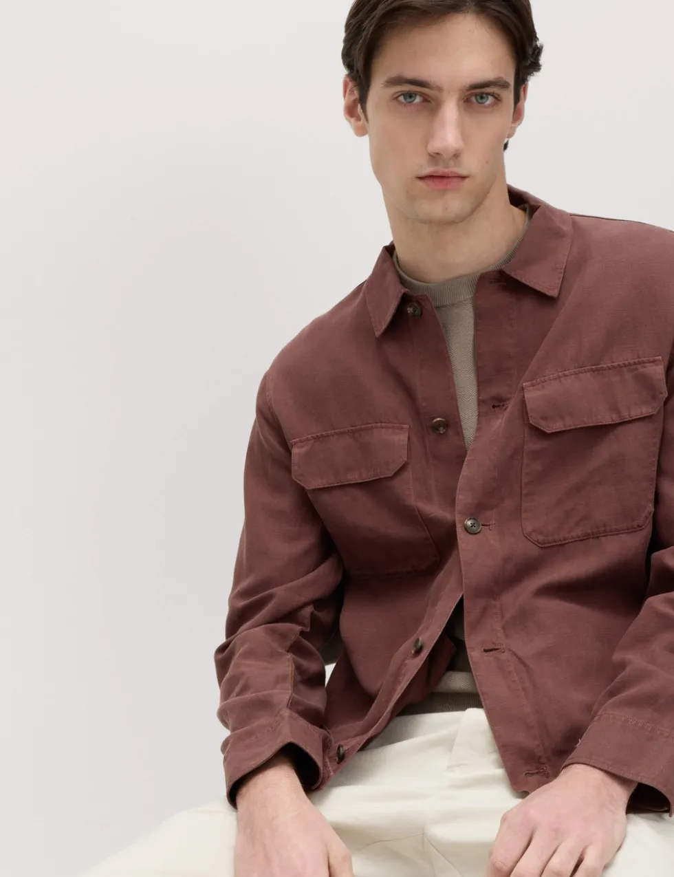 Regular Fit Lyocell Blend Overshirt