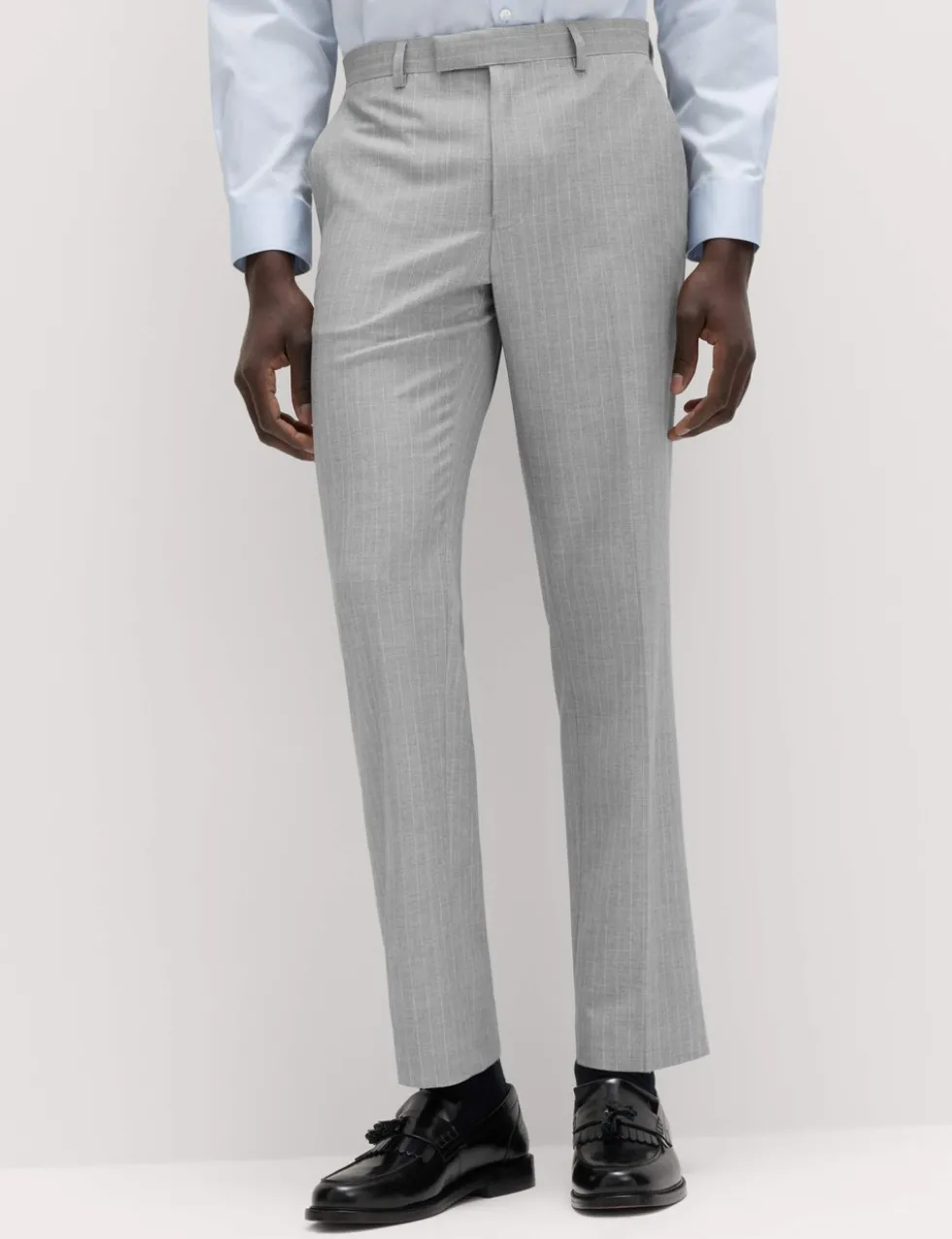 Regular Fit Pinstripe Suit Trousers