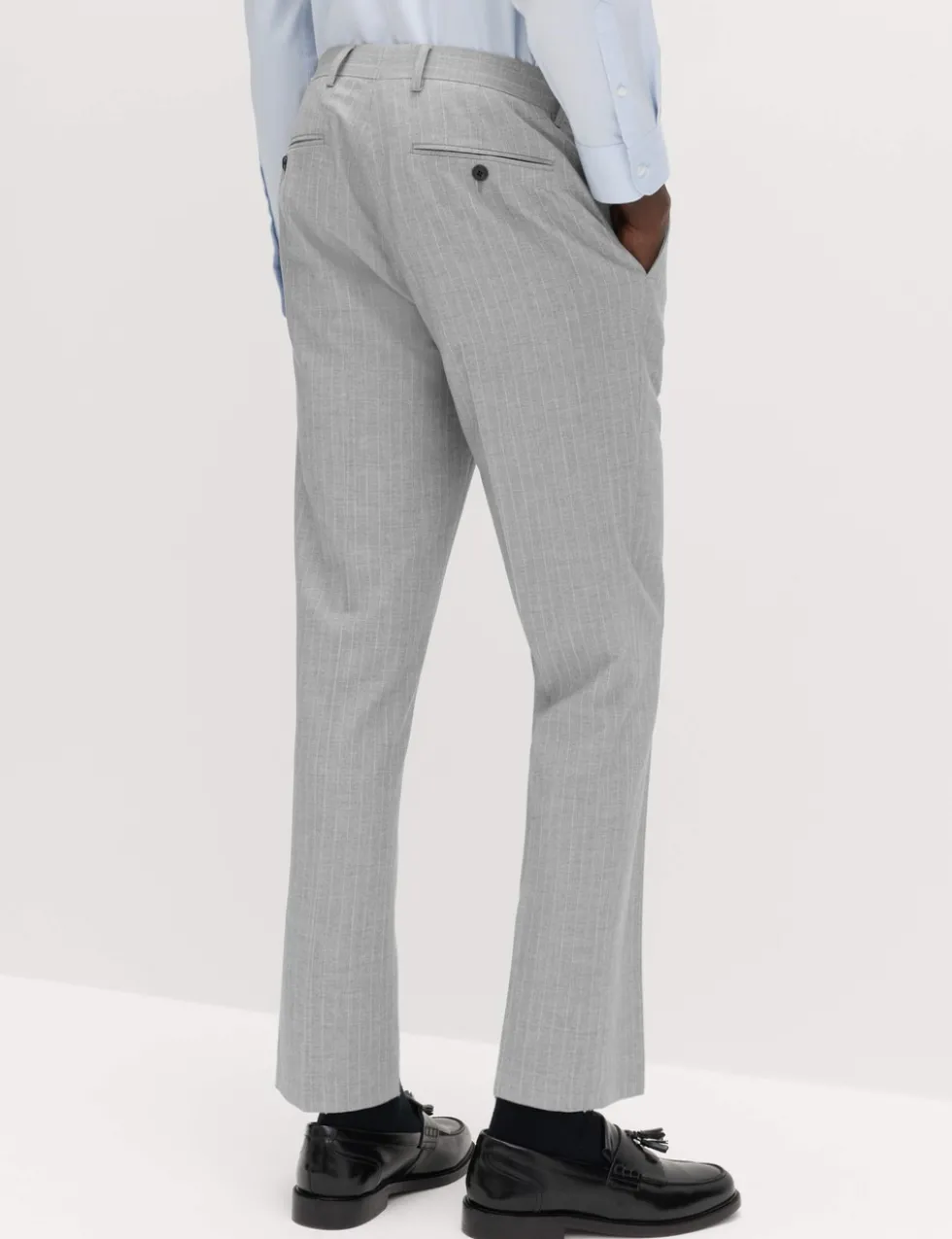 Regular Fit Pinstripe Suit Trousers