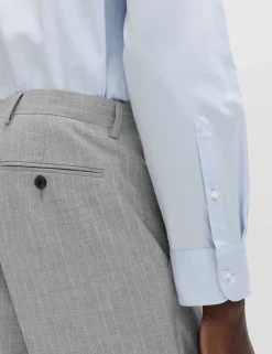 Regular Fit Pinstripe Suit Trousers