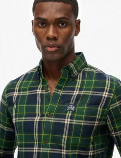 Regular Fit Pure Cotton Checked Flannel Shirt
