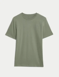 Regular Fit Pure Cotton Crew Neck T-Shirt