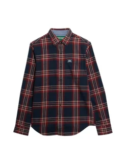 Regular Fit Pure Cotton Checked Flannel Shirt