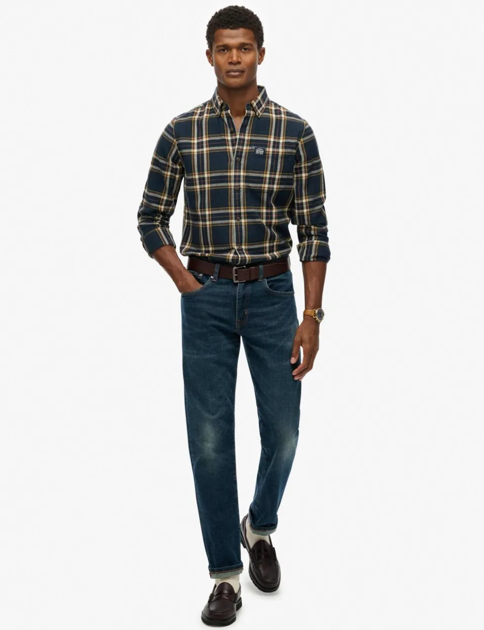 Regular Fit Pure Cotton Checked Flannel Shirt