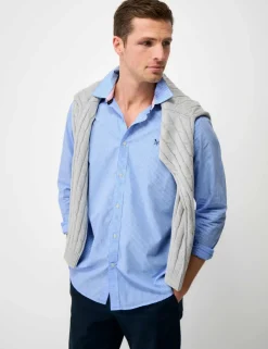 Regular Fit Pure Cotton Check Oxford Shirt