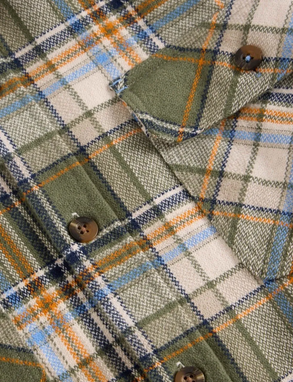 Regular Fit Pure Cotton Checked Overshirt