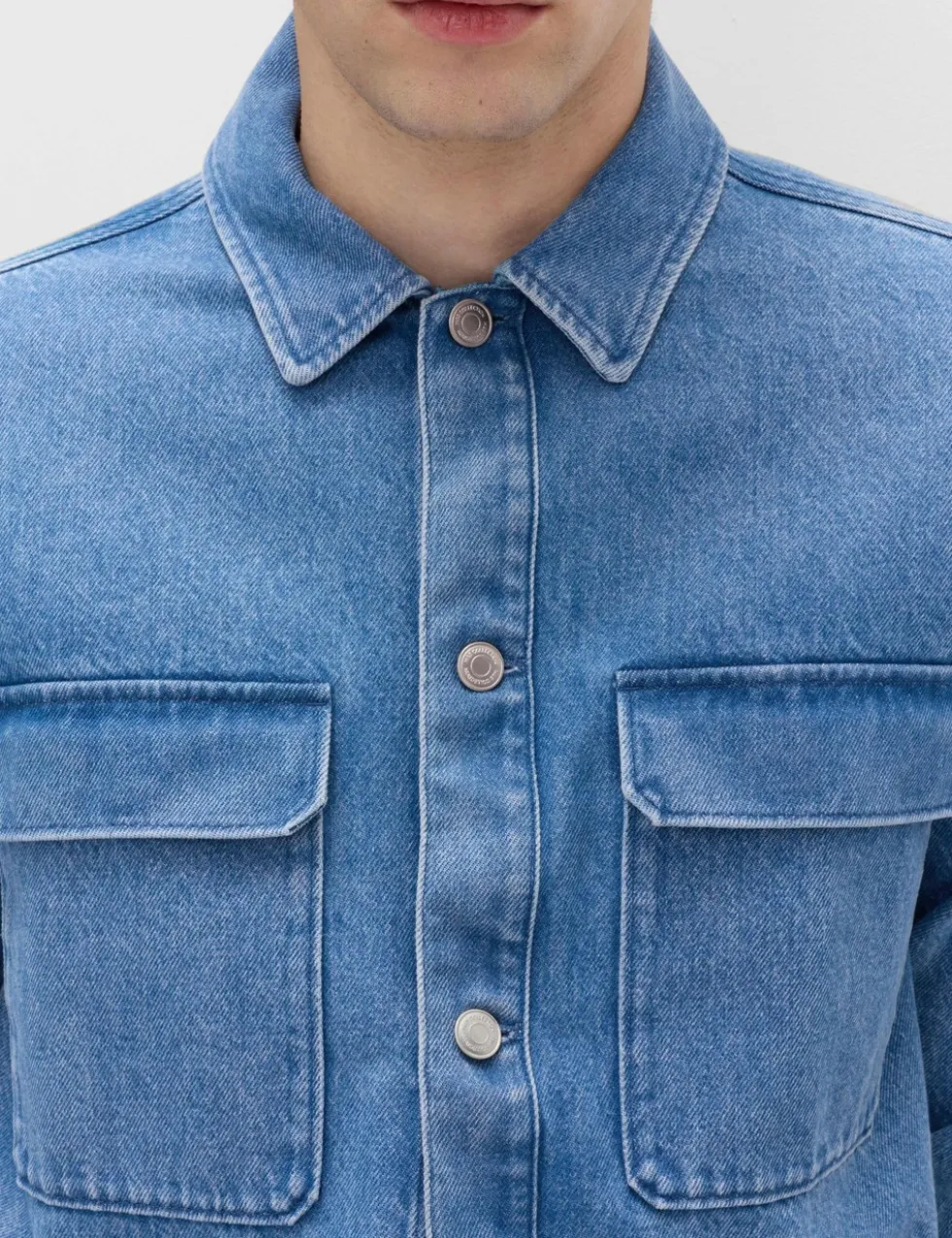Regular Fit Pure Cotton Denim Overshirt