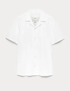 Regular Fit Pure Cotton Embroidered Shirt