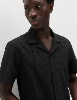 Regular Fit Pure Cotton Embroidered Shirt