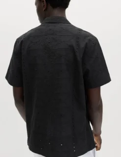Regular Fit Pure Cotton Embroidered Shirt