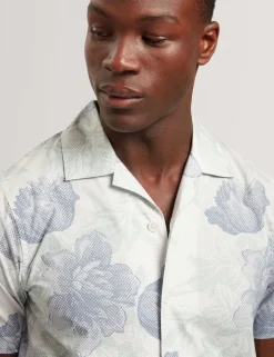 Regular Fit Pure Cotton Floral Short Sleeve Shirt