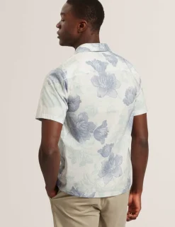 Regular Fit Pure Cotton Floral Short Sleeve Shirt
