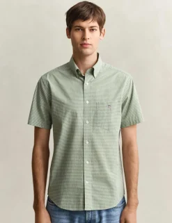 Regular Fit Pure Cotton Gingham Oxford Shirt