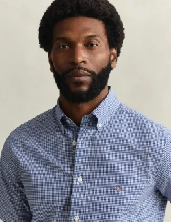 Regular Fit Pure Cotton Gingham Oxford Shirt