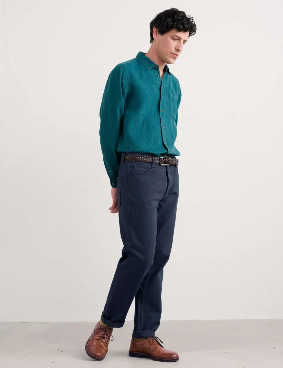 Regular Fit Pure Cotton Lightweight Trousers