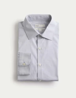 Regular Fit Pure Cotton Marl Shirt