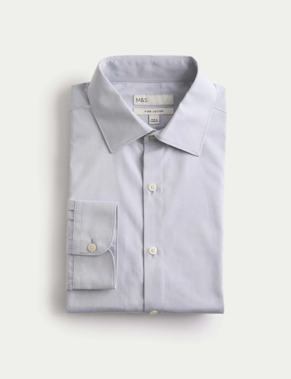 Regular Fit Pure Cotton Marl Shirt