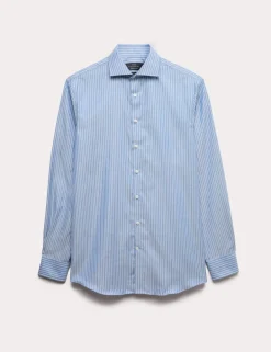 Regular Fit Pure Cotton Striped Luxury Shirt