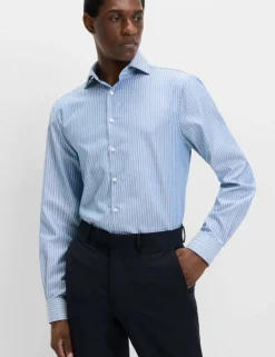 Regular Fit Pure Cotton Striped Luxury Shirt