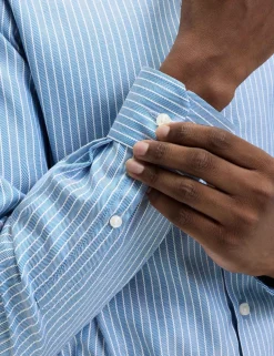 Regular Fit Pure Cotton Striped Luxury Shirt