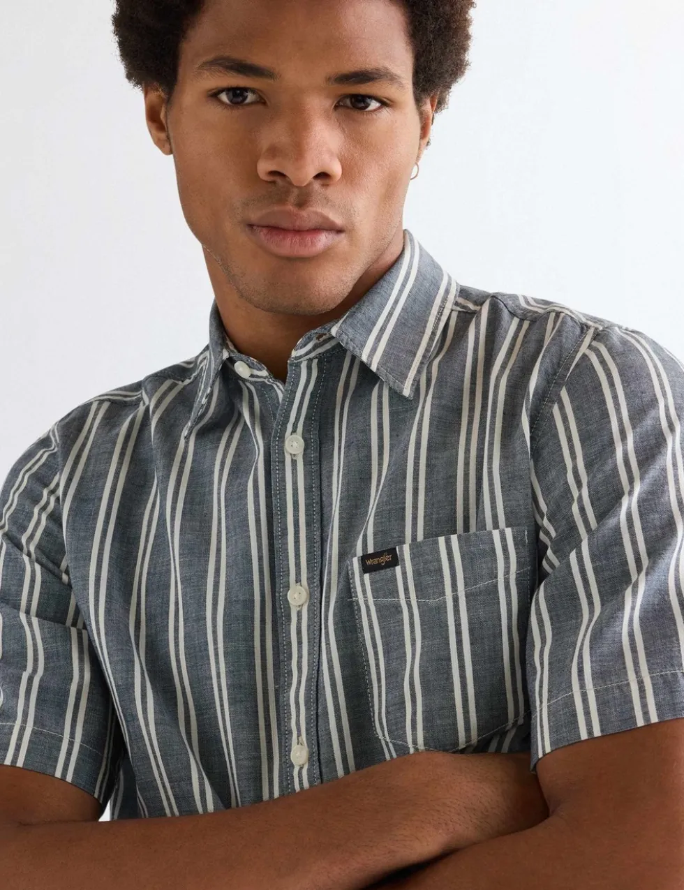 Regular Fit Pure Cotton Striped Short Sleeve Shirt