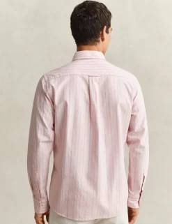 Regular Fit Pure Cotton Striped Oxford Shirt