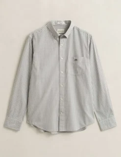 Regular Fit Pure Cotton Striped Oxford Shirt