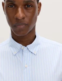 Regular Fit Pure Cotton Striped Shirt