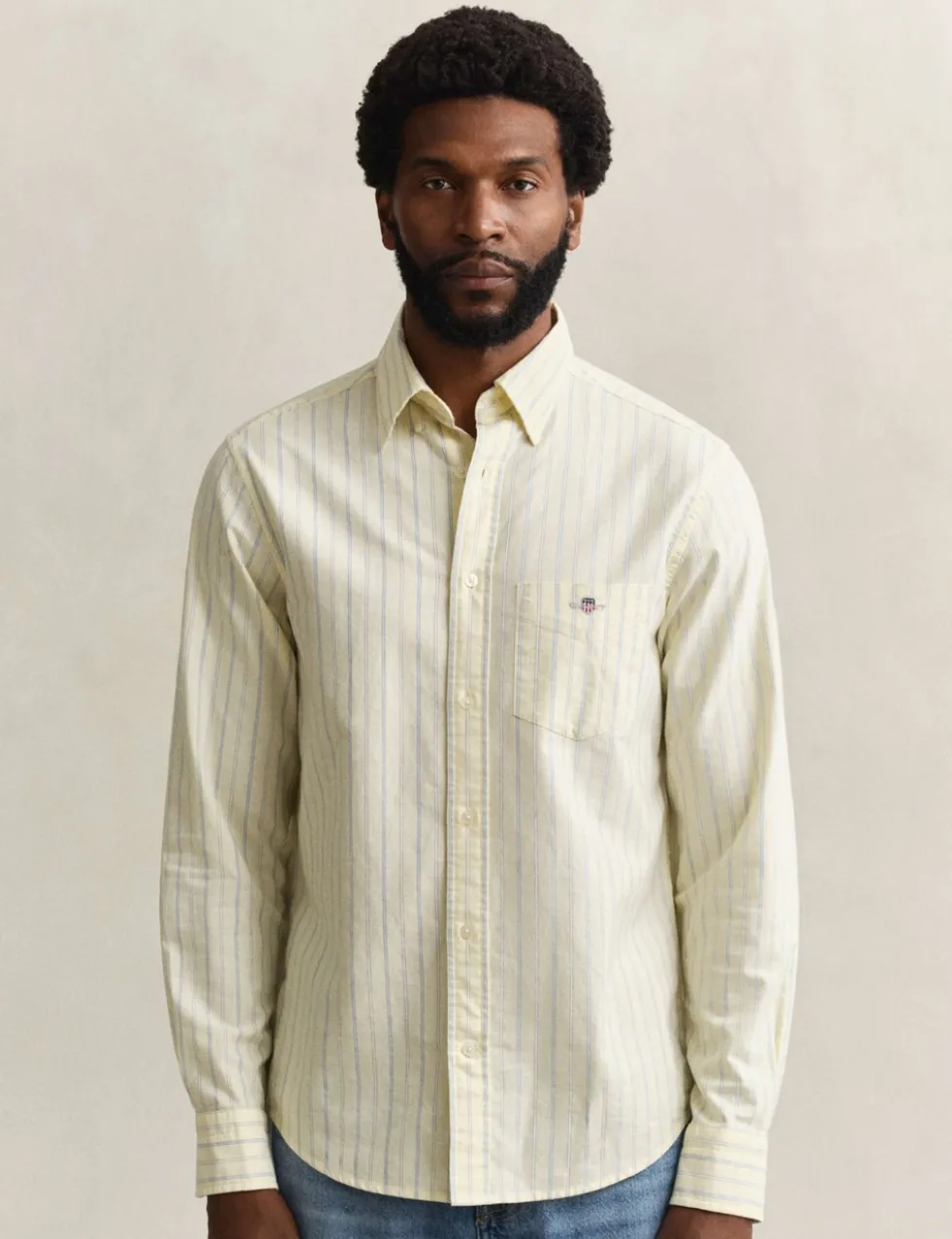 Regular Fit Pure Cotton Striped Oxford Shirt
