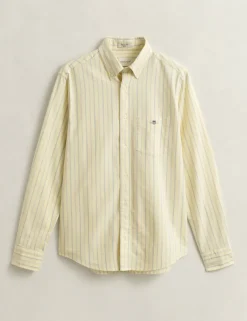 Regular Fit Pure Cotton Striped Oxford Shirt