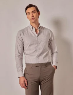 Regular Fit Pure Cotton Striped Oxford Shirt