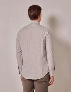 Regular Fit Pure Cotton Striped Oxford Shirt