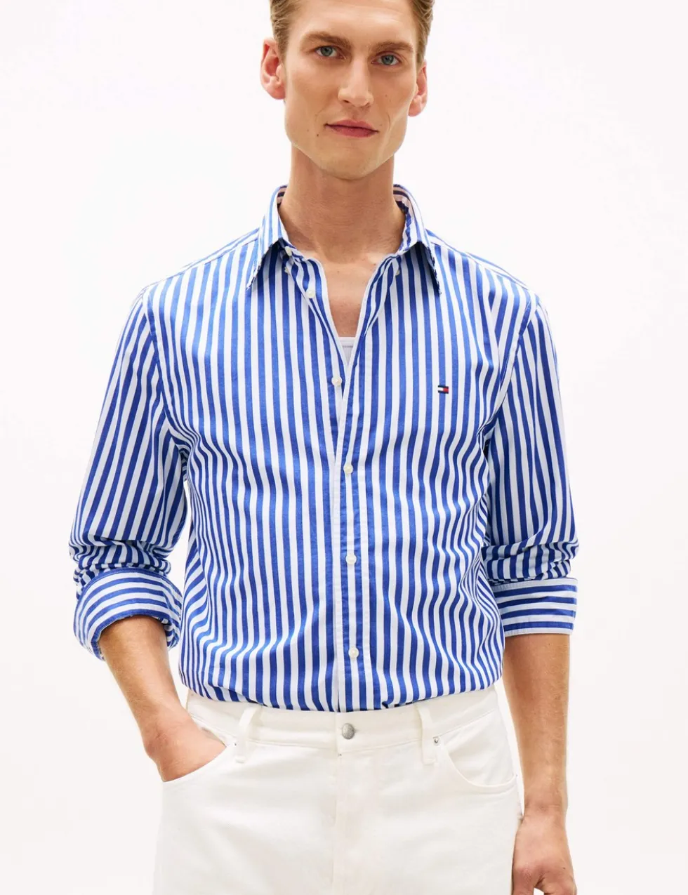 Regular Fit Pure Cotton Striped Shirt