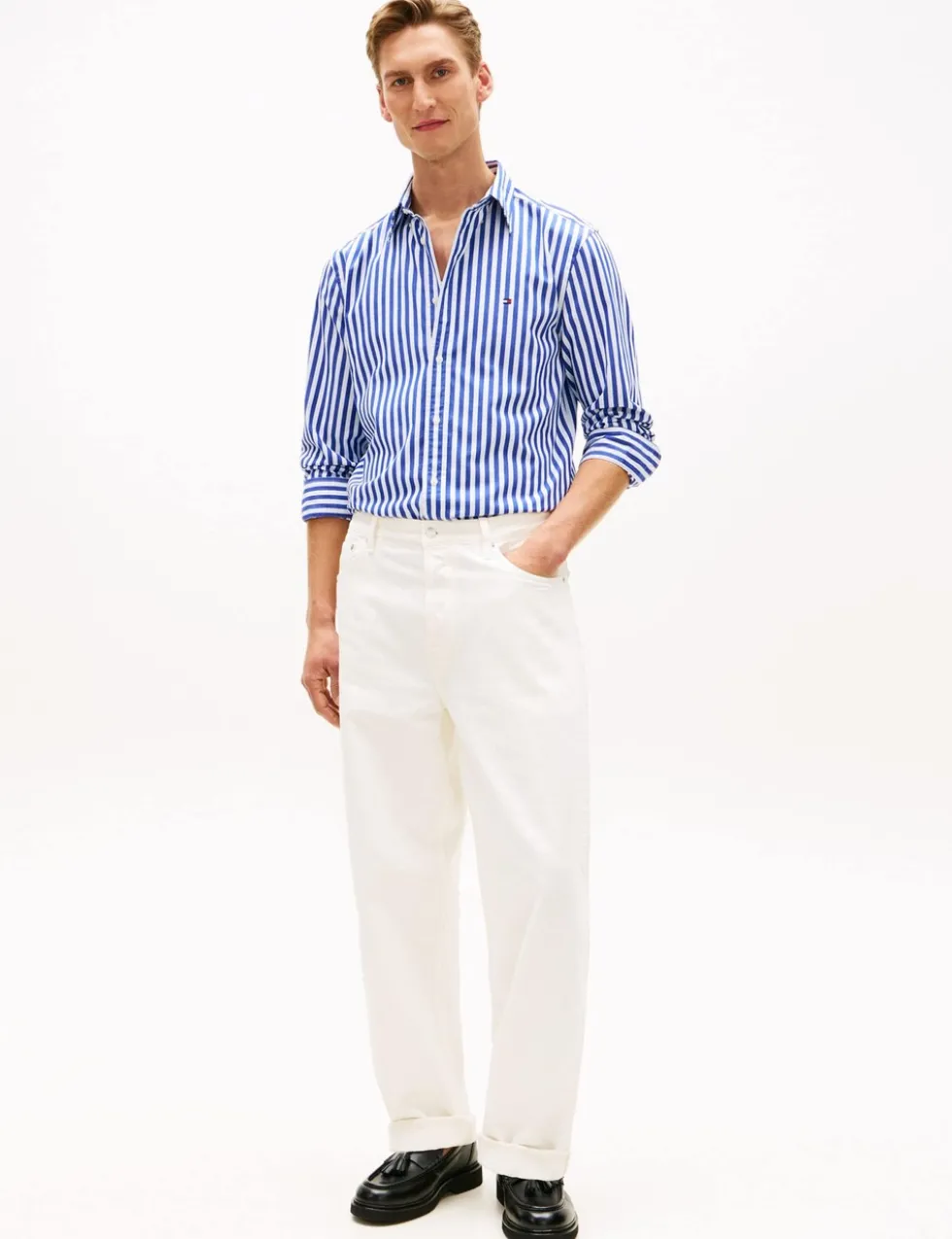 Regular Fit Pure Cotton Striped Shirt