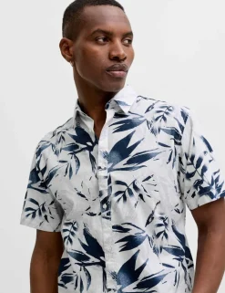 Regular Fit Pure Cotton Short Sleeve Hawaiian Shirt