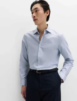 Regular Fit Pure Cotton Textured Shirt