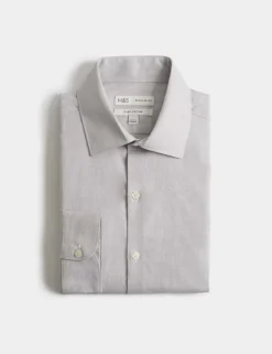 Regular Fit Pure Cotton Textured Shirt