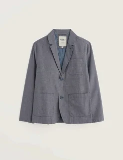 Regular Fit Pure Cotton Textured Blazer