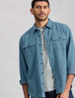 Regular Fit Pure Cotton Textured Shirt