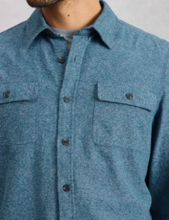 Regular Fit Pure Cotton Textured Shirt