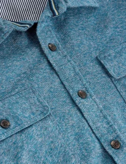 Regular Fit Pure Cotton Textured Shirt