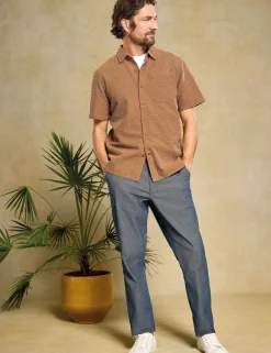 Regular Fit Pure Cotton Tile Pattern Shirt