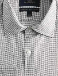 Regular Fit Pure Cotton Textured Luxury Shirt