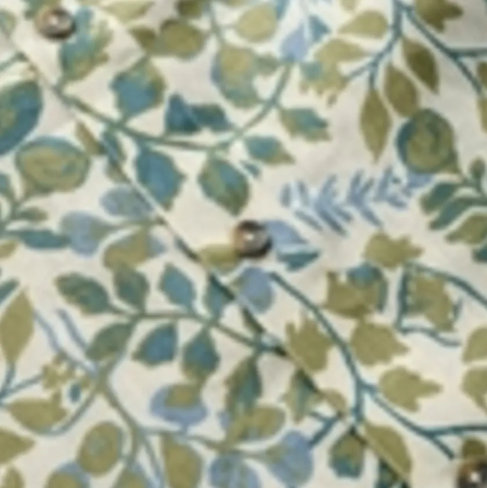 Regular Fit Pure Linen Floral Short Sleeve Shirt